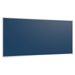 Wandtafel Stahlemaille blau, 250x120 cm, mit durchgehender Ablage, 